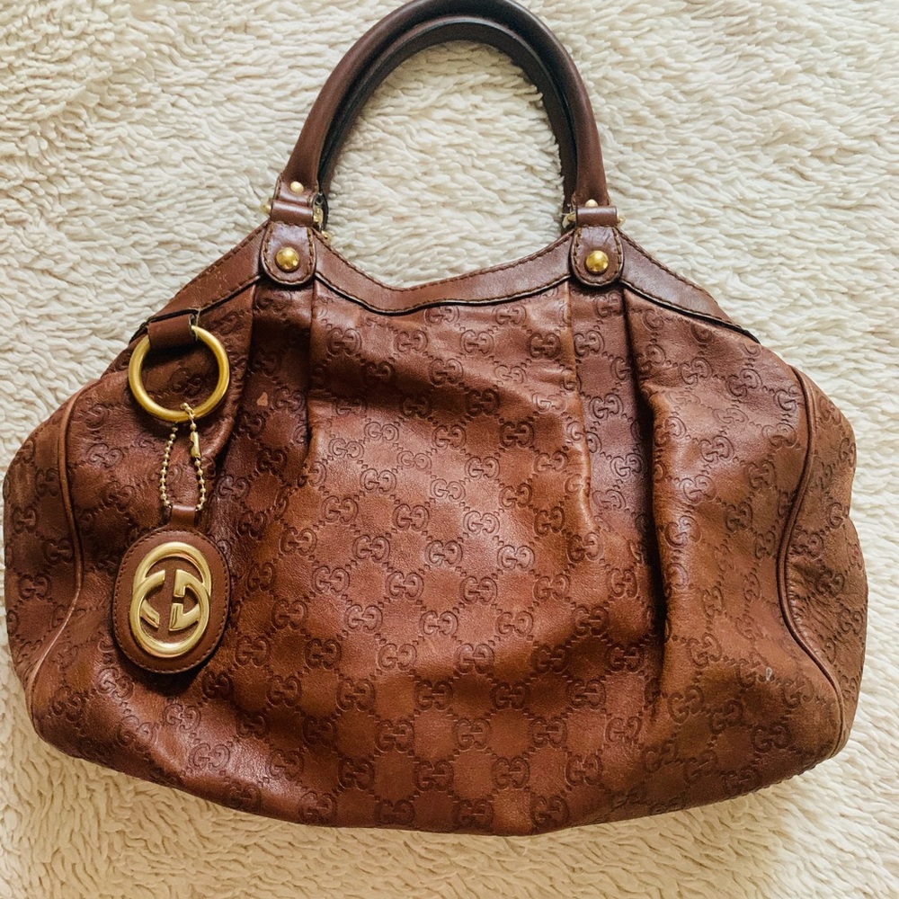 Medium Sukey genuine leather Gucci tote bag 🌸💕